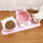 Xihouxian Cat Water Bowl Send Pad Cleaning Convenient Cat Bowl Ceramic Bowl Cat Food Set Rice Bowl C40