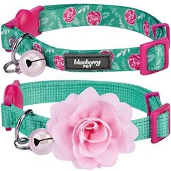 Blueberry Pet 3 Patterns The Power of All in One Breakaway Cat Collars, with Personalization Options