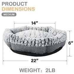 Dog Bed - Hexagon Pet Bed - Machine Washable - Ultra Soft Fabric - Gray