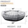 Dog Bed - Hexagon Pet Bed - Machine Washable - Ultra Soft Fabric - Gray