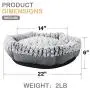 Dog Bed - Hexagon Pet Bed - Machine Washable - Ultra Soft Fabric - Gray