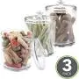 mDesign Tall Plastic Pet Storage Canister Jar with Lid - Holds Dog/Puppy Food, Treats, Toys, Medical, Dental and Grooming Supplies - Medium - 3 Pack - Clear mDesign Tall Plastic Pet Storage Canister Jar with Lid - Holds Dog/Puppy Food, Treats, Toys, Medical, Dental and Grooming Supplies - Medium - 3 Pack - Clear