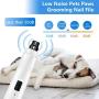 lzndeal Dog Nail Grinder with LED Light - Ultra Quiet Dog Nail Trimmer with 2 Speed Modes, Comes with a Pet Nail Clipper, Dog Nail Grinder for Small, Large Dogs and Cats.