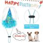 EXPAWLORER Dog Birthday Bandana Set - Cute Hat and Squeaky Cake Toy for Birthday Party Supplies Gift - Great for Small Medium Large Dogs