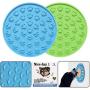 Tewadoo Lick Mat for Dogs, Slow Feeder Dog Bowls as Dog Puzzle Toys Silicone Super Suction Licking Mat for Dogs, Cats Distraction When Bathing, Grooming, Training(2pcs, Blue and Green)