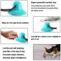 KUSSONLI Dog Chew Suction Cup Toys Tug of War Toy for Pet Aggressive chewers,Multifunction Interactive Rope Ball Toys with Teeth Cleaning and Food Dispensing Features,Molar Bite Squeaky Toys Red Blue