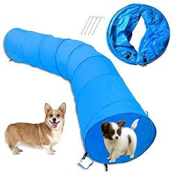 Cossy Home Collapsible Dog Tunnel Tube Kitty Tunnel Pet Toys Peek Hole for Cats, Puppy, Dogs, Kittens, Rabbits (3 Size)