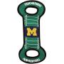 Pets First NCAA Football Field Dog Toy with Squeaker. - Michigan Wolverines - for Tug, Toss, and Fetch. - Tough & Durable PET Toy
