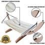 Vea pets Luxury Cat Hammock - Large Soft Plush Bed - Holds Small to Medium Size Cat or Toy Dog | Anti Sway | Attractive & Sturdy Perch | Easy to Assemble | Wood Construction