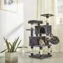 SUPERJARE Cat Tree Condo Furniture with Scratching Posts, Plush Cozy Perch and Dangling Balls, Multi-Level Kitten Tower SUPERJARE Cat Tree Condo Furniture with Scratching Posts, Plush Cozy Perch and Dangling Balls, Multi-Level Kitten Tower