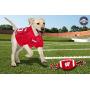 Pets First NCAA Wisconsin Badgers Football Dog Toy, Tough Quality Nylon Materials, Strong Pull Ropes, Inner Squeaker, Collegiate Team Color