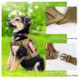 Tactical Service Dog Harness Vest,K9 Adjustable Military Working Harness Water-Resistant Comfortable Training MOLLE Dog Vest with Handle (XS, Khaki)
