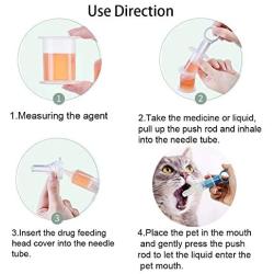 Pet Pill Popper Soft Tip Plastic Syringe for Pet Feeding Oral Syringe and Medicine Dropper Pet Liquid Feeding Kit for Cats Dogs Small Animals