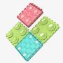 GEEPET Dog Lick Pad Set Slow Feeder Mat and Slow Dispensing Treater Mat Suctions to Wall for Pet Bathing, Grooming 4PCS