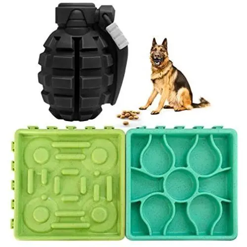 Dog Toys for Aggressive Chewers Large Breed and Slow Feeder Dog Bowls Lick Mat for Dogs
