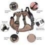 chede No Pull Dog Harness,Reflective Vest Harness with 2 Leash,Adjustable Soft Padded Dog Vest with Easy Control Handle for Small Medium Large Dog