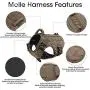 Working Dog MOLLE Vest with Handle Military No Pull Adjustable Service Vest for Large Medium Dogs with 2 Metal Buckles, No Pulling Front Leash Clip, Hook & Loop for Dog Patch Working Dog MOLLE Vest with Handle Military No Pull Adjustable Service Vest for Large Medium Dogs with 2 Metal Buckles, No Pulling Front Leash Clip, Hook & Loop for Dog Patch