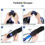 DEGBIT Non-Breakable Pet Pooper Scooper for Large and Small Dogs, Long Handle Portable Dog Pooper Scooper, High Strength Materials & Durable Spring, Easy to Use, Great for Lawns, Grass & Gravel (Blue)
