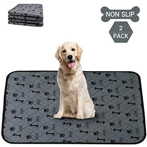 2 Pack NonSlip Washable Dog Pee Pads,Waterproof Puppy Pee Pads,Puppy
