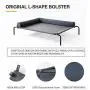 Loves cabin Bolster Elevated Dog Bed, 49in Pet Dog Beds for Extra Large Medium Small Dogs - Portable Dog Cot for Camping or Beach, Durable Fall Frame Raised Dog Bed with Breathable & Removable Mesh