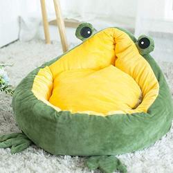 ZZK Cat Bed Avocado Shaped Dog Bed Cushion Modern Green Sleeping Cave Cozy House Pet Nest for Cats Small Dogs with Removable Pillow