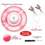 Cat Interactive Toys for Indoor Cats, Automatic Electronic Rotating Butterfly Toy with Roller Tracks Ball, Kitten Exercise Hunting Toy Games for Cats Pet, 2 Butterfly Replacements (Pink)
