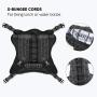 EJG Tactical Dog Harness Vest with Collapsible Bowl Spoon Patch, Handle for Walking, Molle System & DIY Velcro Area No Pull Design, for Service Dogs, Military Training Hunting Outdoor Hiking -M L XL