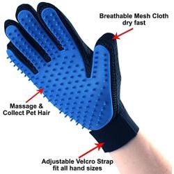 Hello Puppy Silicone PET Deshedding Glove for Gentle and Efficient Pet Grooming. Pet Massage Gloves Skin, Gently Remove The Hair (Right Hand)