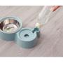 JCT Cat Bowl Dog Bowl with Automatic Drinking Bottles,Double Pet Water Feeder Bowl Detachable Stainless Steel Bowl Automatic Water Dispenser Bottle Pet Feeder for Small Medium Size Dog Cat