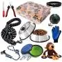 Puppy Starter Kit,Dog Supplies Assortments,Set Includes:Dog Toys/Dog Bed Blankets/Puppy Training Supplies/Dog Grooming Tool/Dog Leashes Accessories/Feeding,Perfect Welcome Home Gift for New Puppies