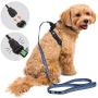 Easy Lock Dog Harness and Leash Set for Small Large Dogs Puppy Breed, Magnetic Clasp Reflective Vest with Training Leash One Hand Easily Connect