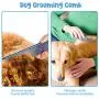 3 Pieces Pet Steel Combs, Pet Dog Cat Grooming Comb Multi-color Dog Comb with Stainless Steel Teeth for Removing Tangles and Knots for Long and Short Haired Dog, 7.5 x 1.3 Inch 3 Pieces Pet Steel Combs, Pet Dog Cat Grooming Comb Multi-color Dog Comb with Stainless Steel Teeth for Removing Tangles and Knots for Long and Short Haired Dog, 7.5 x 1.3 Inch