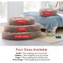 Brindle Donut Cuddler Pet Bed - Plush Dog and Cat Bed - Cozy Shag Faux Fur - Ergonomic Design - Head and Neck Support