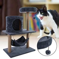 Dibiao Cat Tree House,Pet Cat Tree Scratching Post Tower Climbing Frame Multi-Functional Play House Toy Cat Trees and Towers