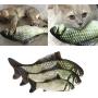 Pepoot Grass Carps Cat Toy Fish Plush Catnip Toys Fishes Shape Doll Interactive Pets Pillow Chew Bite Supplies for Cat Dogs (11.82'')