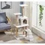 HENGFU Cat Kitten Tree Activity Centre Climbing Tower Stable with Sisal Scratching Post Condo Hammock Cat Scratcher Play Toy HENGFU Cat Kitten Tree Activity Centre Climbing Tower Stable with Sisal Scratching Post Condo Hammock Cat Scratcher Play Toy