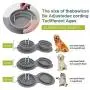 Rainteam Portable Collapsible Travel Dog Bowl, Outdoor Double Bowl Design with Slow Feeder Bowl and Water Bowl, Non-Slip, Anti-tip and No-Spill Rainteam Portable Collapsible Travel Dog Bowl, Outdoor Double Bowl Design with Slow Feeder Bowl and Water Bowl, Non-Slip, Anti-tip and No-Spill