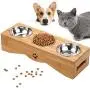 Cat Bowls, Pet Bowl Small Dog and Cat Bowls Stainless Steel Three Bowls Pet Feeder Pet Food Bowl for Cats Cat Bowls, Pet Bowl Small Dog and Cat Bowls Stainless Steel Three Bowls Pet Feeder Pet Food Bowl for Cats