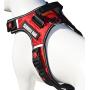 ALBCORP Service Dog Vest Harness - Extra Emotional Support Patches - Woven Nylon, Neoprene Handle, Adjustable Straps, Comfy Mesh Padding, and 2 Hook and Loop Removable Patches. Red/Black/Gray/Blue
