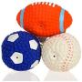 Latex Sports Balls Squeaky Chew Toy for Pet Dog Puppy Cat Kitten