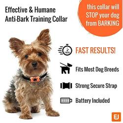 Dog Bark Collar - Stop Dogs Barking Fast! Safe Anti Barking Devices Training Control Collars, Small, Medium and Large pet Deterrent. No Shock, Remote or citronella. Sound, Vibration Training Device