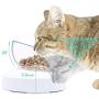 LumoLeaf Dog Cat Bowls, Elevated Cat Bowl, Transparent Raised Tilted Cat Food Water Bowl, Detachable & 0-30° Cat Food Dish Stand for Kitty and Puppy, Stress Free, Dishwasher Safe.