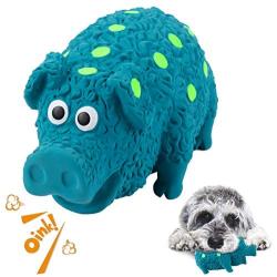 Lorfancy Dog Squeaky Chew Toys for Aggressive Chewers Large Breed Pig Interactive Rubber Funny Cute Soft Food Grade Medium Small Pet Puppy Toy