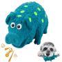 Lorfancy Dog Squeaky Chew Toys for Aggressive Chewers Large Breed Pig Interactive Rubber Funny Cute Soft Food Grade Medium Small Pet Puppy Toy