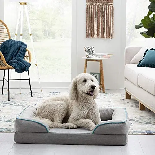 Brindle Waterproof Designer Memory Foam Pet Bed-Removable Machine Washable Cover-4 Inch Orthopedic Pet Bed-Joint Relief Brindle Waterproof Designer Memory Foam Pet Bed-Removable Machine Washable Cover-4 Inch Orthopedic Pet Bed-Joint Relief