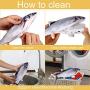 Salalish Floppy Fish Cat Toy, Moving Fish Toy, Interactive Flopping Cat Kicker Fish Toy, Wiggle Fish Catnip Toys, Electric Realistic Flipping Catfish Toy for Indoor Cats Pets Kitten
