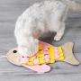 ocijf179 Sniffing Mat Fish Shape Sniffing Mat Food Slow Feeding Release Stress Pet Dog Cat Blanket Toy - Pink