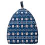 Hollypet Self-Warming 2 in 1 Foldable Comfortable Triangle Cat Bed Tent House, Blue Deer