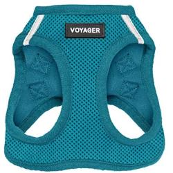 Best Pet Supplies Voyager Step-in Air Dog Harness - All Weather Mesh, Step in Vest Harness for Small and Medium Dogs, Turquoise (Matching Trim), M (Chest: 16-18'') (207-TQW-M)