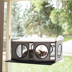 K&H Pet Products EZ Mount Penthouse Gray/Black 19'' x 23'' x 9.5'' Kitty Sill